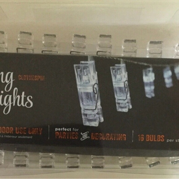 NEW! LED String Light w/16 Clothespins-Hanging Pics/Photos/Art for Dorm,… - Picture 6 of 6